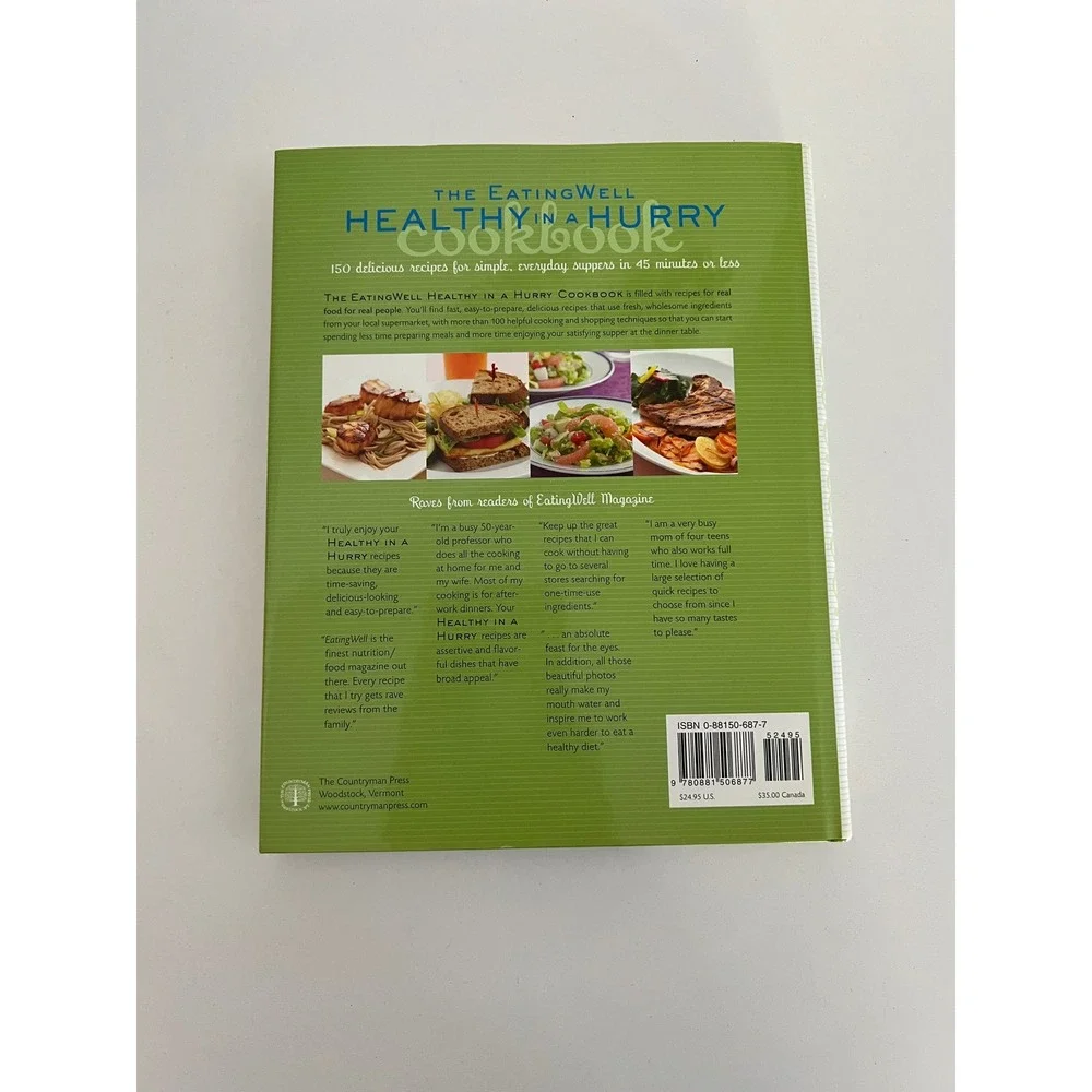 EatingWell‎ Healthy in a Hurry Cookbook Jim Romanoff 150 Recipes 9780881506877